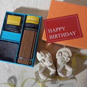 Bali Janger Statue Gift Set & Bali Flower Aromatherapy Incense