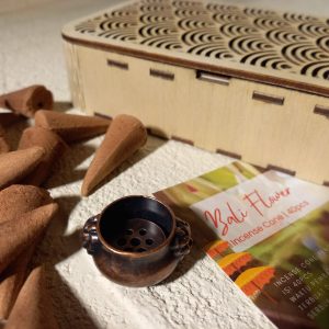 Bali Flower Aromatherapy Incense Back Flow Cone 40pcs Wooden Box
