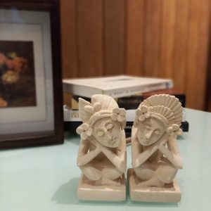 satu set patung white stone dekorasi bali 10 CM