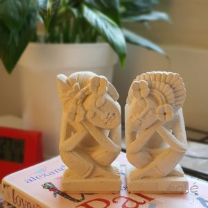 satu set patung white stone dekorasi bali 10 CM