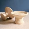 Bali Spa Style Incense Holder – Round Tray White Paras Stone