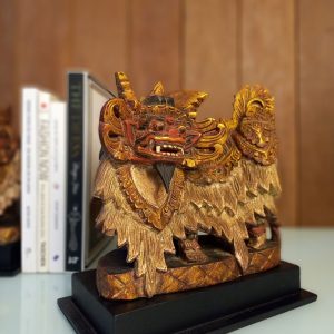 Balinese Barong Wooden Statue – Feng Shui Home Protector (Height 20 cm)