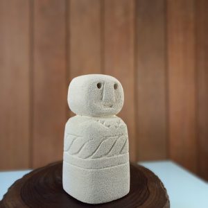 Primitive Bohemian Style Stone Statue – Hand-Carved from Natural Sandstone
