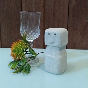 Minimalist Primitive Stone Statue – Hand-Carved from Natural Sandstone