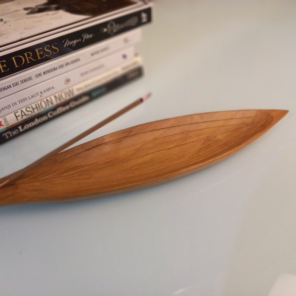 Handmade Teak Wood Incense Holder – Mandala Round Plate
