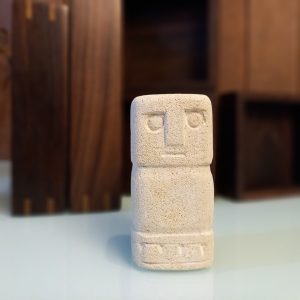 Primitive Bohemian Style Stone Statue – Hand-Carved from Natural Sandstone
