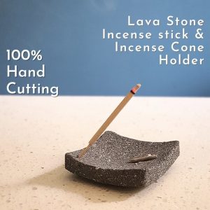 Square Lava Stone Incense Holder – Compact Aromatherapy Burner