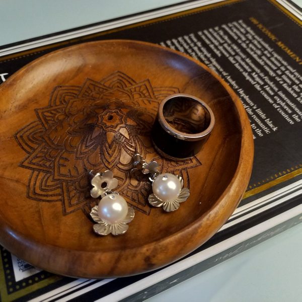 Mandala Teak Wood Incense Holder – Round Aromatherapy Plate | Handcrafted in Bali