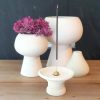 Bali Spa Style Incense Holder – Round Tray White Paras Stone