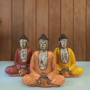 Sakyamuni Buddha Wooden Sculpture – Hand-Carved Meditation Decor from Bali