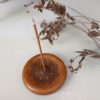 Mandala Teak Wood Incense Holder – Round Aromatherapy Plate | Handcrafted in Bali