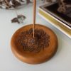 Mandala Teak Wood Incense Holder – Round Aromatherapy Plate | Handcrafted in Bali
