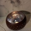 Coconut Shell Candle Holder with Gold or Silver Foil – Handmade Table Decor