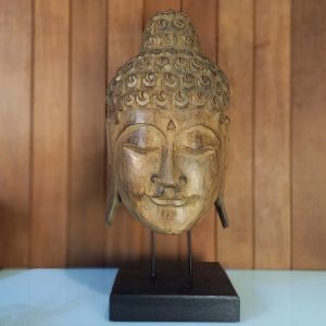 Large Buddha Head Sculpture 65cm – Yoga & Meditation Room Decor