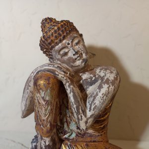Feng Shui Buddha Relax 40cm – Antique Gold Finish Symbol of Prosperity