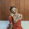 Relaxing Buddha Wood Statue 25cm – Zen-Inspired Yoga Room Decor