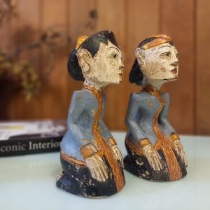 Loro Blonyo Wooden Couple Statue – Traditional Wedding Gift & Living Room Decor