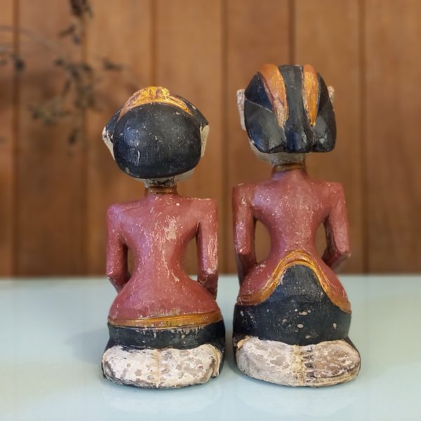 Loro Blonyo Wooden Couple Statue – Traditional Wedding Gift & Living Room Decor
