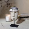 Tribal Stone Mask Statue – Hand-Carved Sandstone Desk Décor