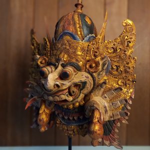 Boma Guardian Mask Sculpture – Hand-Carved Balinese Art for Home Decor