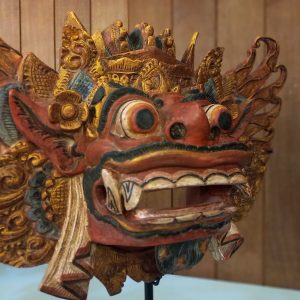 Large Barong Mask Sculpture – Handcrafted Balinese Guardian for Home Feng Shui Decor