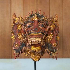 Small Antique Barong Mask – Handcrafted Balinese Sculpture for Living Room Display
