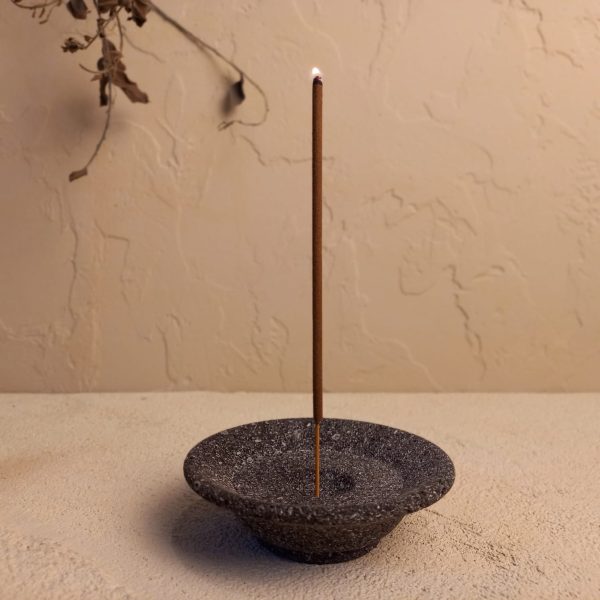 Lava Stone Spiral Incense Holder – Stick & Cone Aromatherapy Base