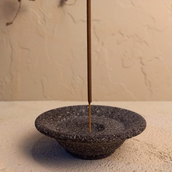 Lava Stone Spiral Incense Holder – Stick & Cone Aromatherapy Base