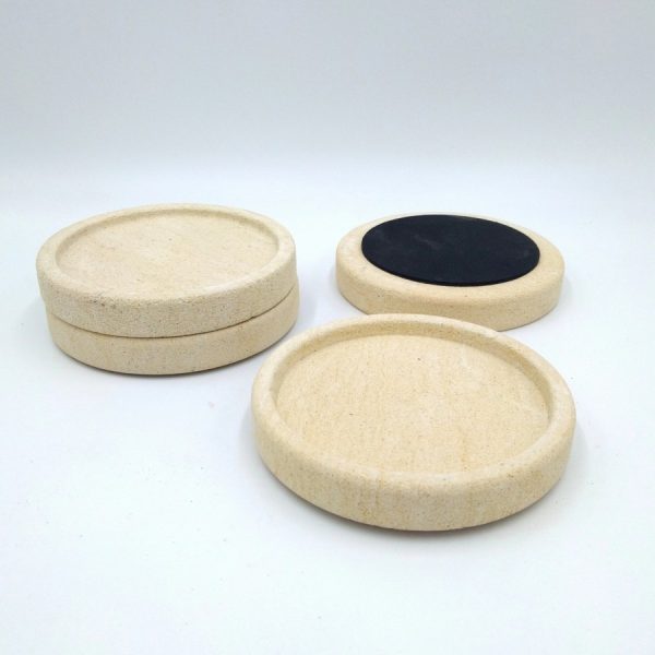 White Stone Coaster – Multi-Purpose Mug, Candle & Pot Base