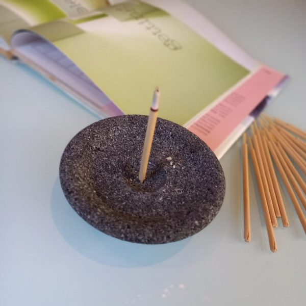 Lava Stone Spiral Incense Holder – Stick & Cone Aromatherapy Base